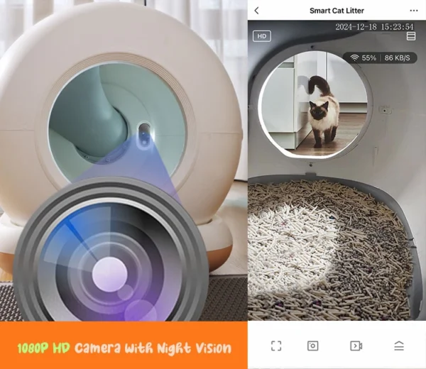 BJBO01 Smart Cat Litter Box with Camera