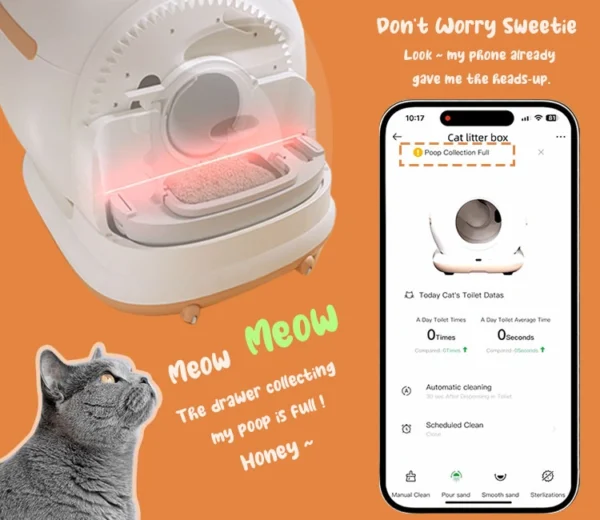 BJBO01 Smart Cat Litter Box with Camera